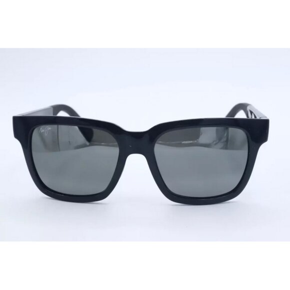 Maui Jim 540-02 Rectangle Black Sunglasses Neutral Grey Polarized Lenses 54mm